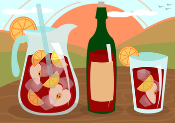 Sangria Wine Fruit Drink Spain Vector - бесплатный vector #359451
