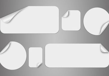 Free White Stickers Vector - Free vector #359501