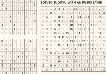 Solved Sudoku - vector gratuit #359531 