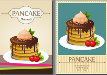 Vintage Pancakes Poster - бесплатный vector #359771
