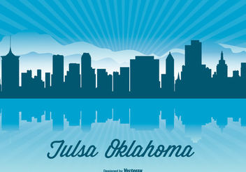 Tulsa Oklahoma Skyline Illustration - Free vector #362751