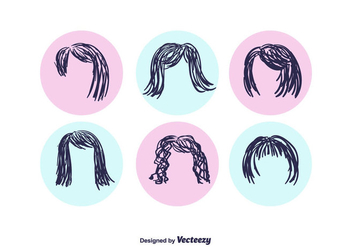 Free Hand Drawn Coiffure Vector - Free vector #362921