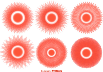 Abstract Vector Orange Radial Suns - Free vector #363221