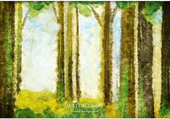 Free Vector Watercolor Forest Background - vector #363381 gratis