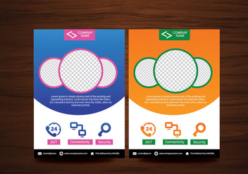 Vector Brochure Flyer design Layout template in A4 size - vector #365021 gratis