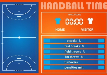 Free Handball Game Statistic Vector - vector gratuit #365701 