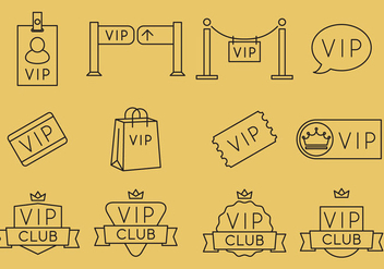 VIP Line Icons - Free vector #367001