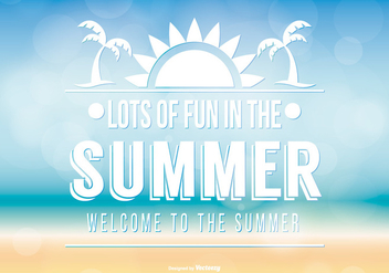 Typographic Summer Background - vector gratuit #367971 