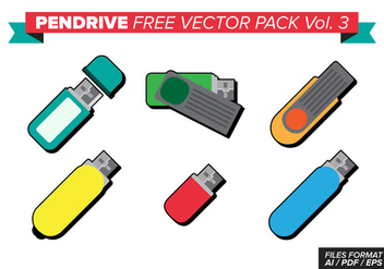 Pen Drive Free Vector Pack - vector gratuit #368341 