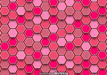 Abstract Background With Pink Hexagons - Free vector #368601