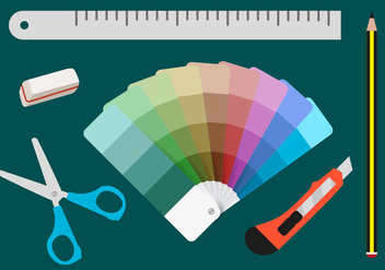 Color Swatches Printing Tools - vector #368621 gratis