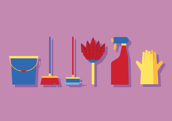 Vector Spring Cleaning Tools - бесплатный vector #369451
