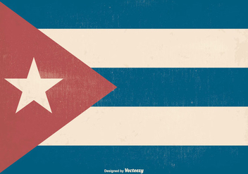 Retro Old Cuba Flag - бесплатный vector #369711