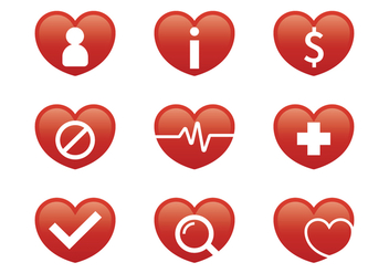 Medical Heart Icon - vector #370351 gratis