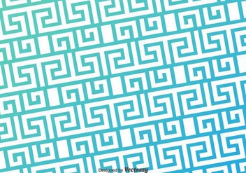 Greek Key Blue Pattern Vector Background - Free vector #371021