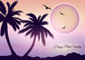 Palm Sunday Background Illustration - Free vector #371381