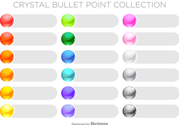 Vector Colorful Bullet Points Set - vector gratuit #371501 