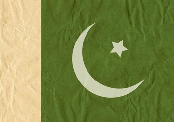 Free Vector Flag Of Pakistan On Cardboard Texture - vector gratuit #371771 
