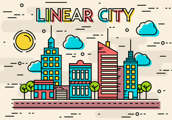 Free Linear City Vector - Free vector #372081