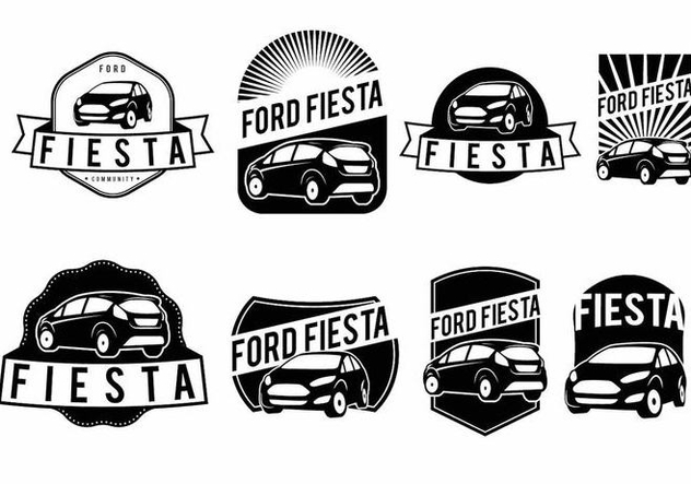 Ford Fiesta Badge Set - vector #372401 gratis