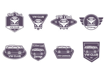 Free VW Camper Badge Vector - Kostenloses vector #372871