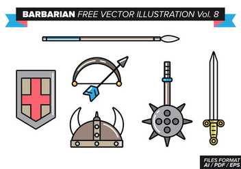 Barbarian Free Vector Illustration Vol. 8 - Kostenloses vector #373281