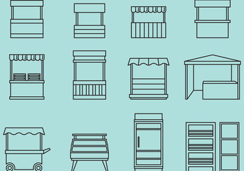 Stand And Rack Icons - vector #373341 gratis