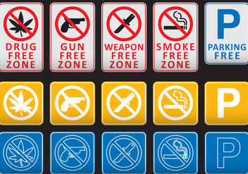 Free Zone Signs - vector gratuit #374041 