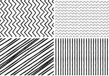 Hand Drawn Style Seamless Patterns - vector gratuit #374051 