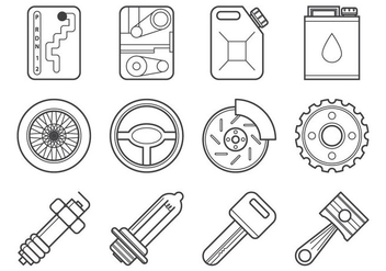 Free Mechanic and Car Parts Icon Vector - Free vector #374241