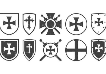 Classic Templar Badge - vector gratuit #374771 