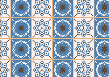 Beige and Blue Tiles - Kostenloses vector #375171