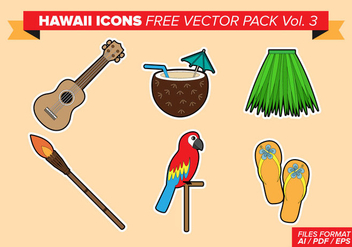 Hawaii Icons Free Vector Pack Vol. 3 - Free vector #375691