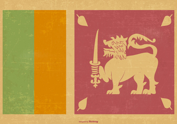 Vintage Flag of Sri Lanka - vector gratuit #376061 