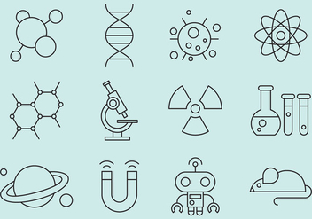 Science Line Icons - бесплатный vector #376121