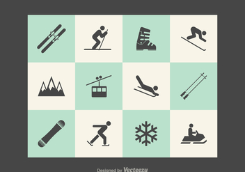 Free Wintersport Vector Icons - Free vector #377151