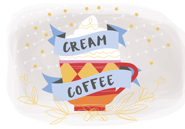 Free Coffee Cream Vector Background - vector gratuit #377231 