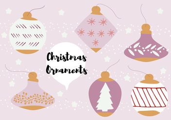 Free Christmas Ornametns Vector Background - бесплатный vector #377551
