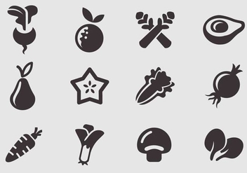 Fruit And Vegetable Icon - Kostenloses vector #377771