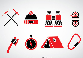Mountaineer Icons Vector - Free vector #377941