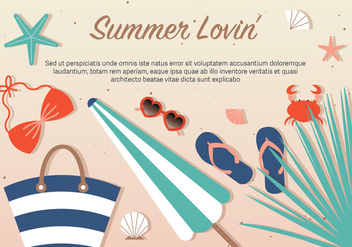 Free Summer Lovin' Vector Beach - бесплатный vector #377961