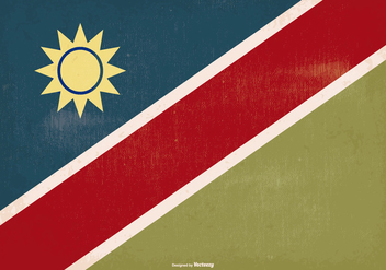 Old Style Namibia Flag - vector #378011 gratis