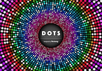 Vector Abstract Background With Colorful Dots - бесплатный vector #378121