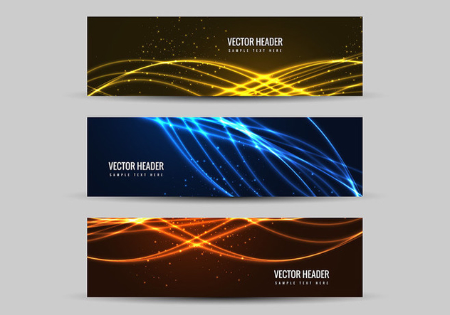 Free Vector Colorful Headers - бесплатный vector #378331