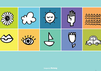 Hand Drawn Doodle Vector Icons - Free vector #378441