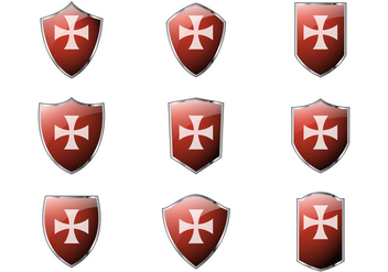 Free Templar Shield Vectors - vector gratuit #378641 