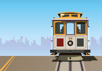 Cable Car Vector Background - Free vector #378861