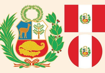 Peru Flag Vectors - бесплатный vector #378881