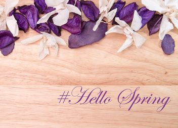 Hello Spring: postcard from the petals of lavender and orchids - image #381021 gratis