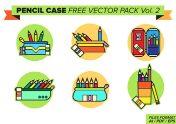 Pencil Case Free Vector Pack Vol. 2 - vector gratuit #381611 